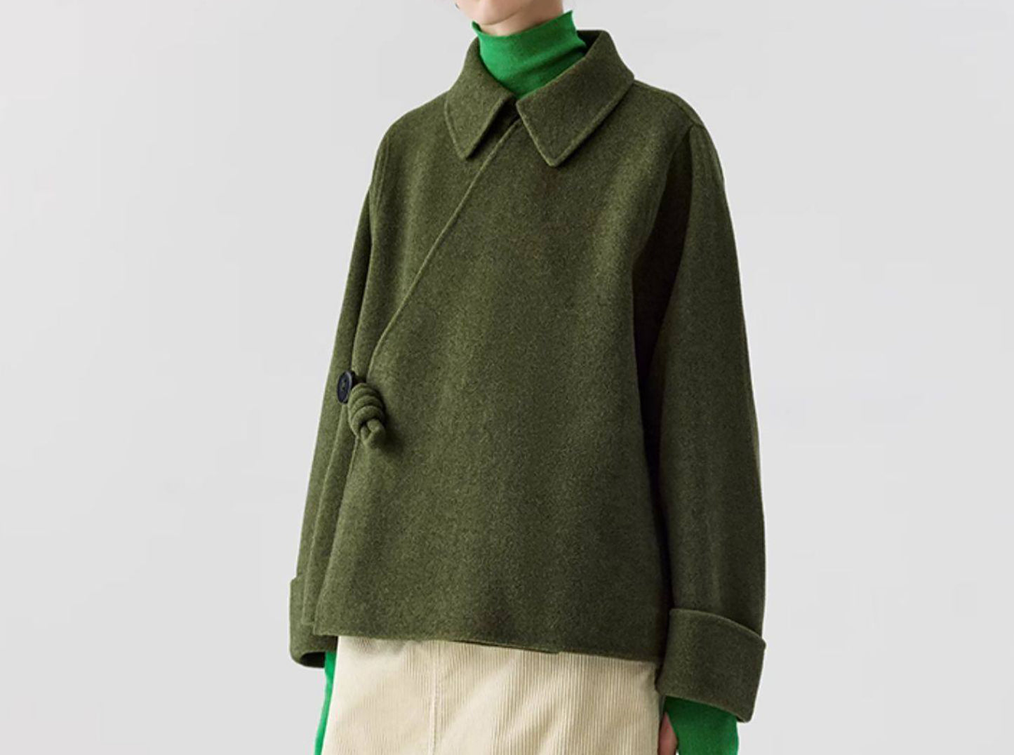 EDOA Short Double-faced Wool Jacket