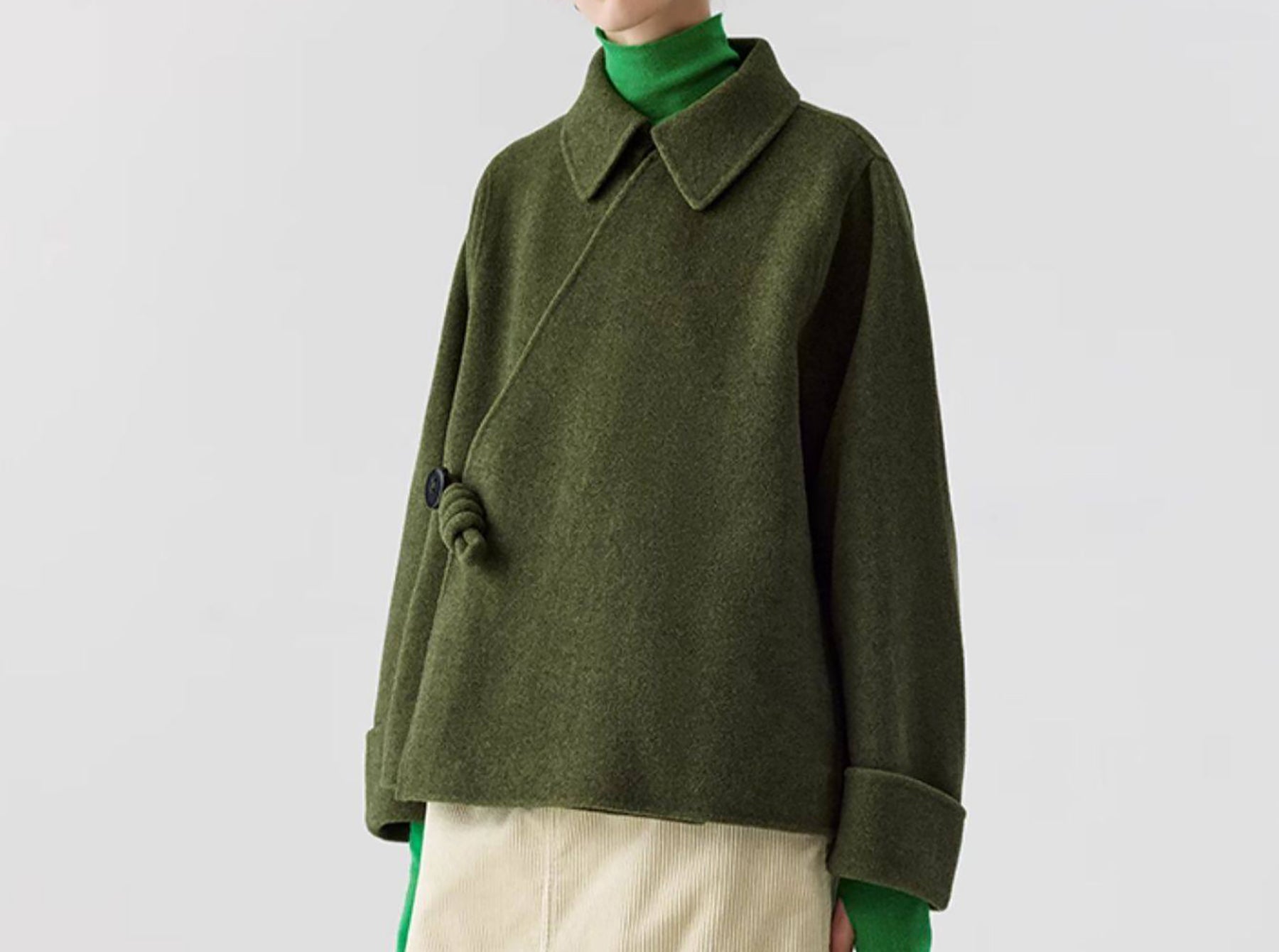 EDOA Short Double-faced Wool Jacket