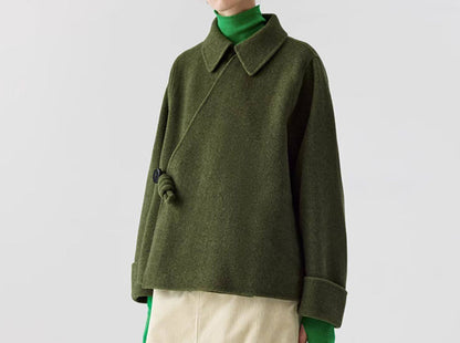 EDOA Short Double-faced Wool Jacket