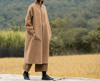 edoa Double Faced Wool Camel Hair Coat 