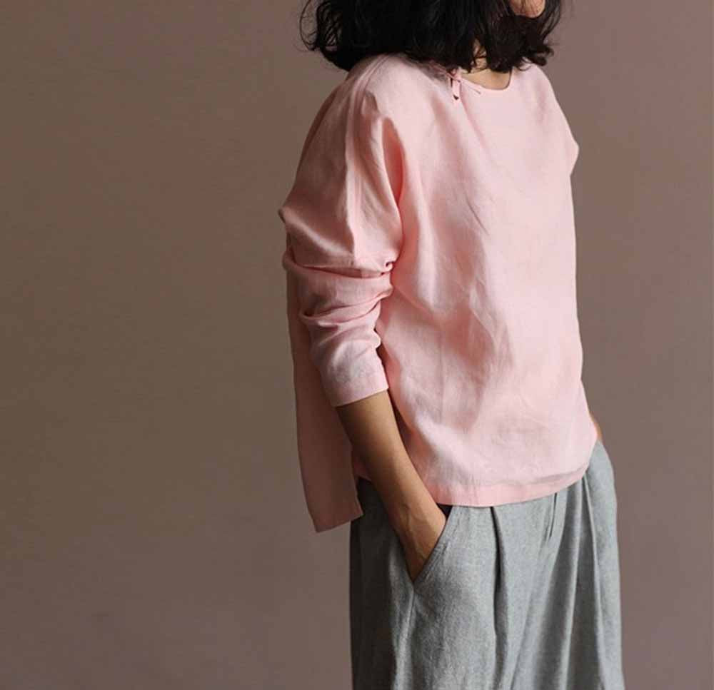 edoa Long Sleeve Linen Tunic