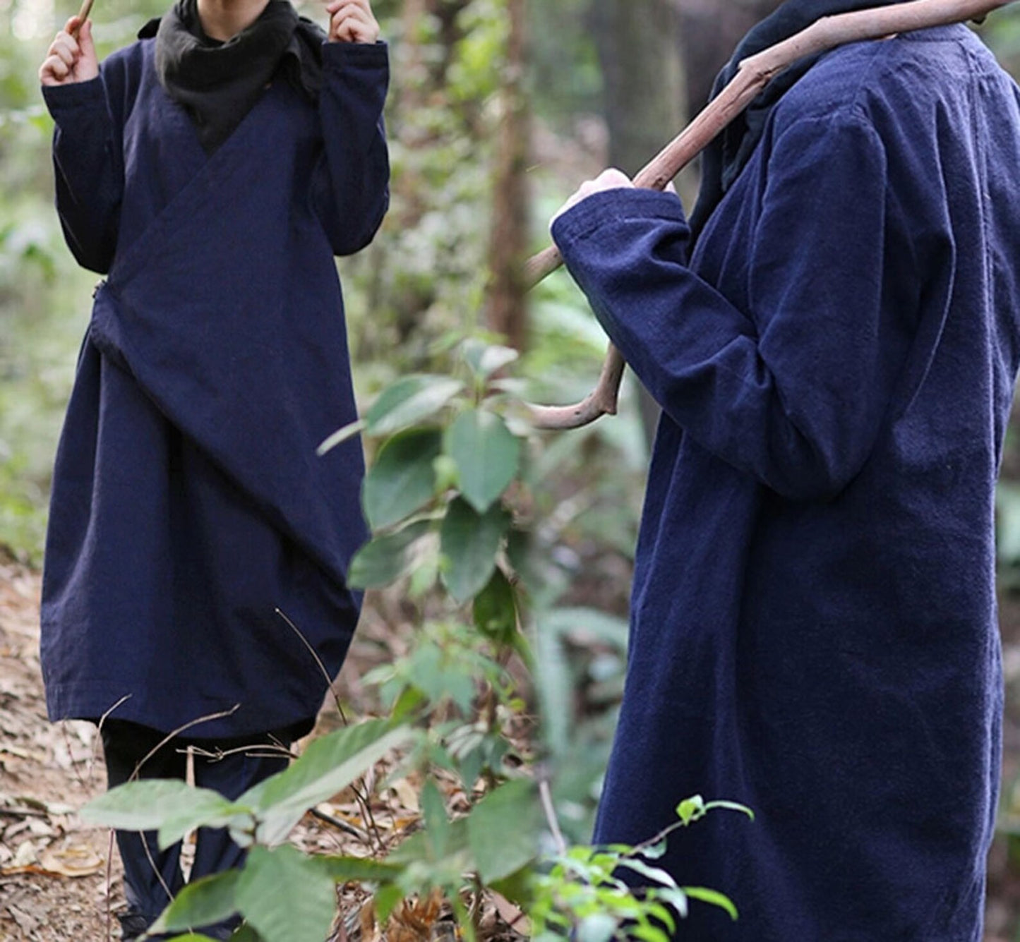 edoa Cotton Linen Blend Coat Dress