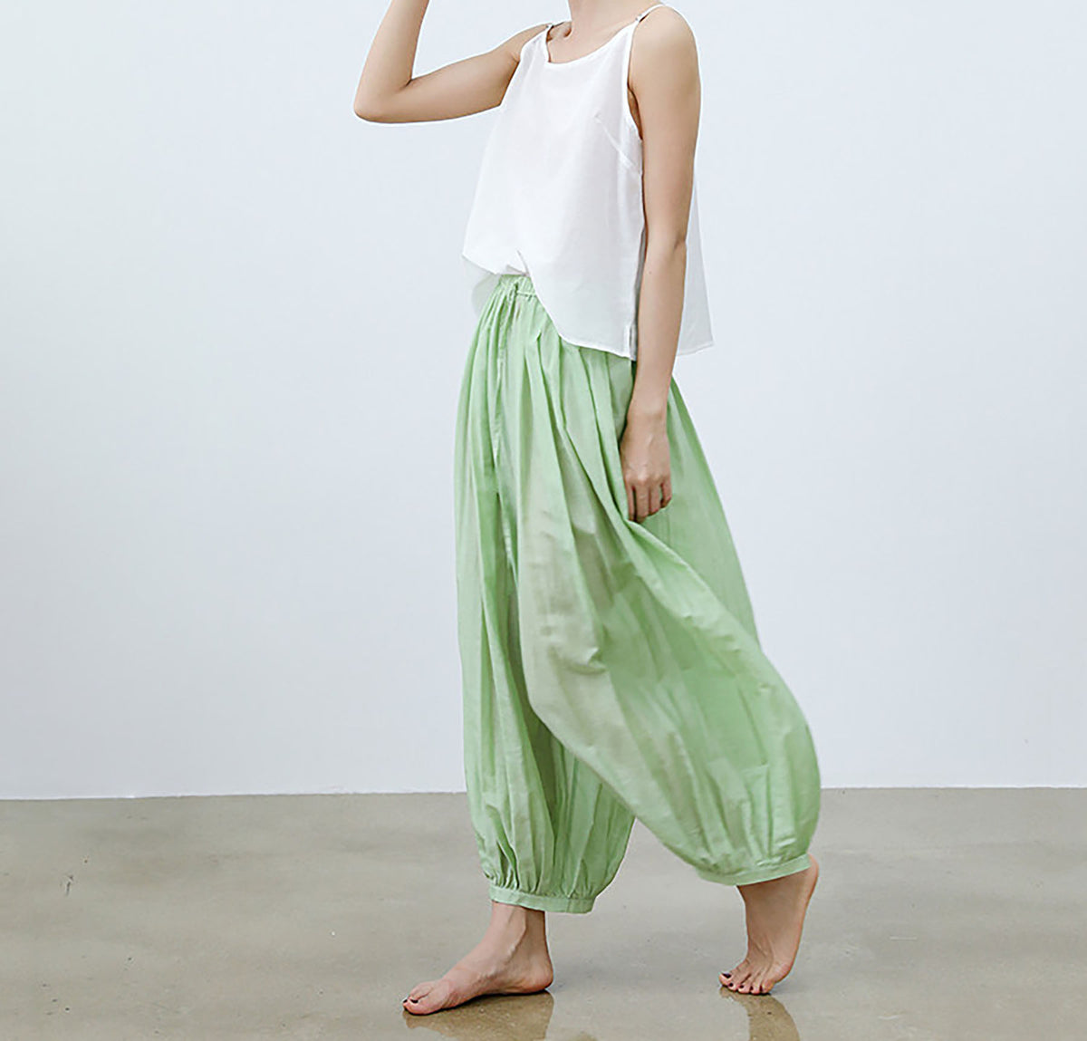 edoa Cotton Silk blend Yoga Lantern Pants