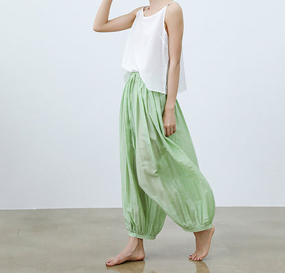 edoa Cotton Silk blend Yoga Lantern Pants