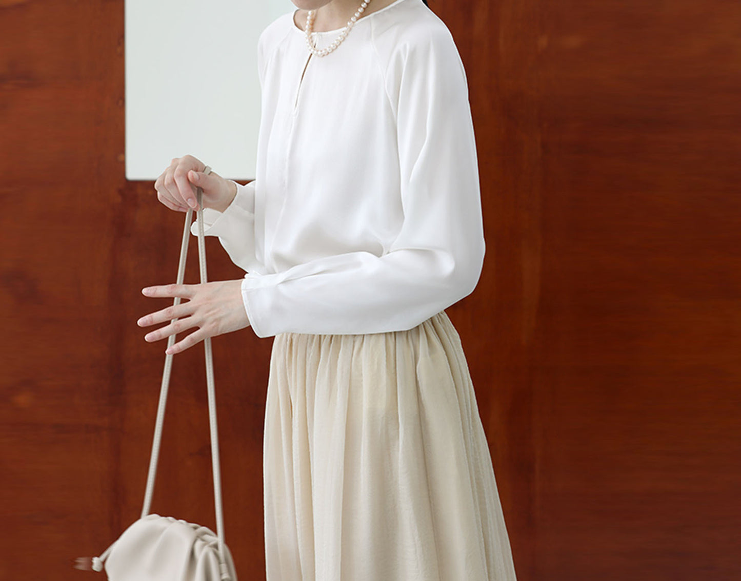 edoa Silk Charmeuse Tee 