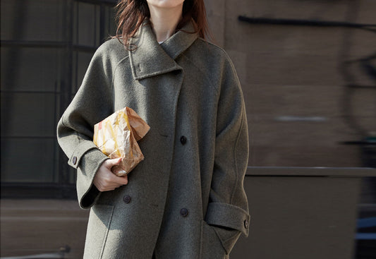 edoa Double Faced Wool Double-breasted Coat