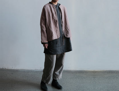 edoa Washed Linen Padding Tie Jacket 