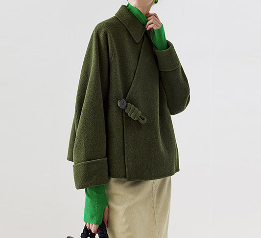 EDOA Short Double-faced Wool Jacket
