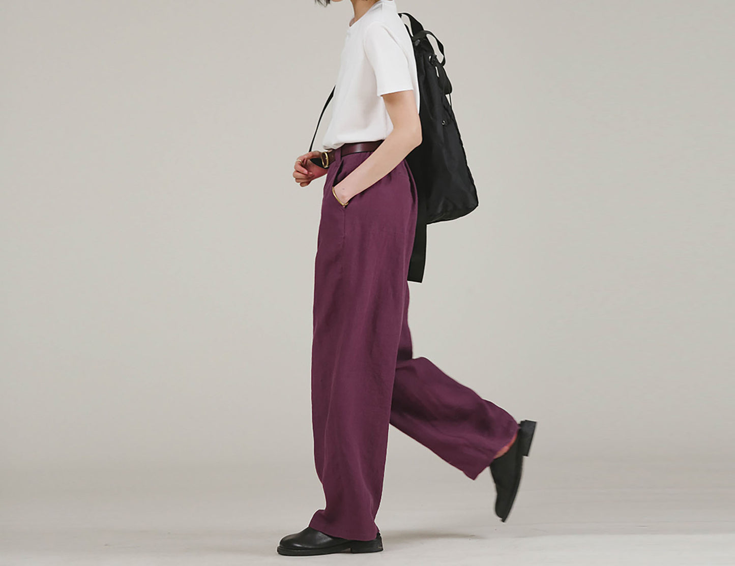 edoa Wide Leg Linen Pants 