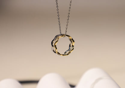 edoa Minimalist Flow Wave Adjustable Ring