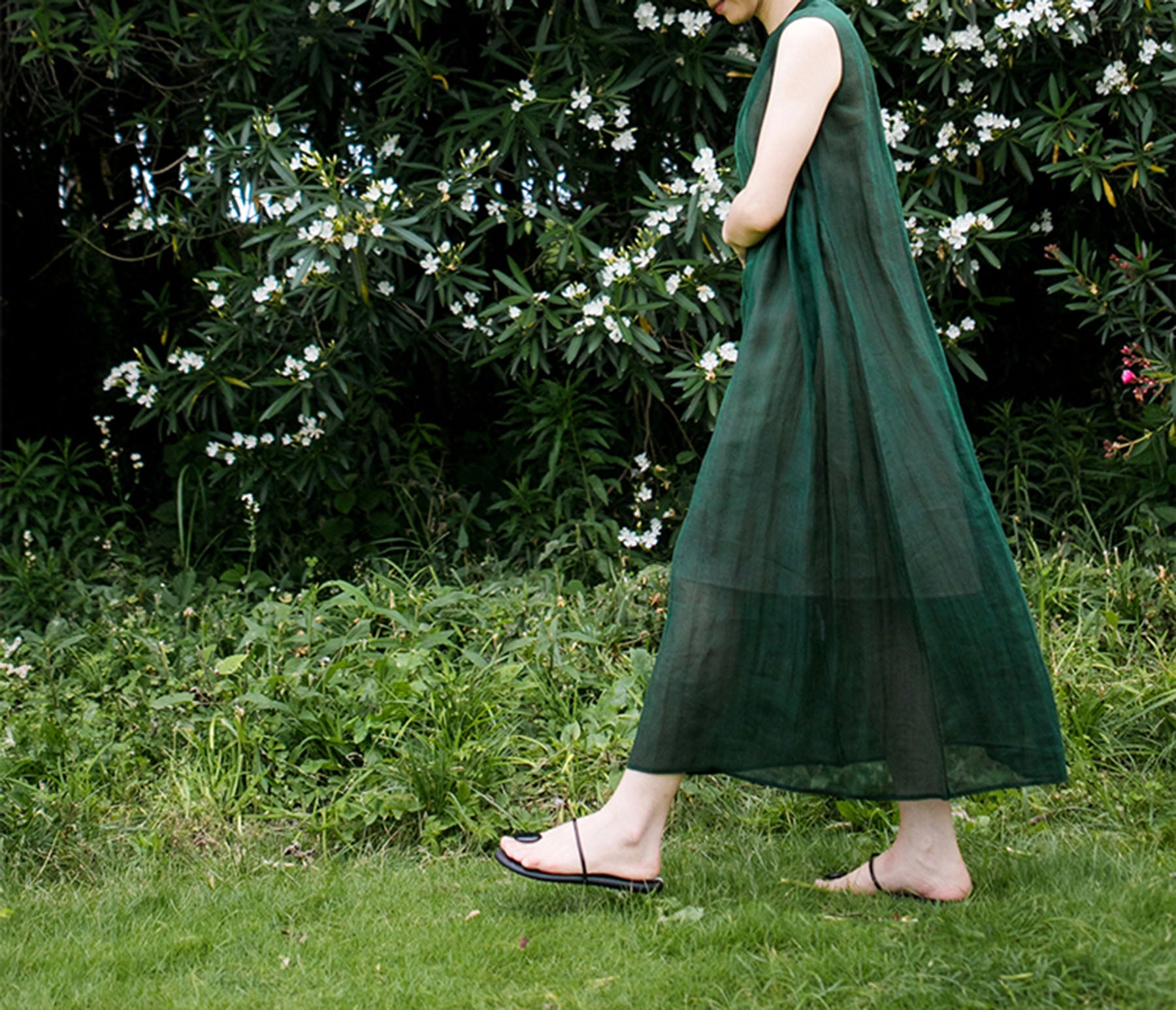 edoa Mud Silk Organza A-line Qipao