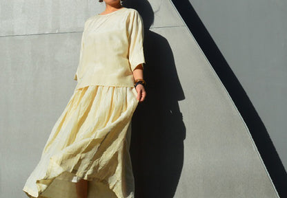 edoa Plus Size Tussah Silk Skirt 