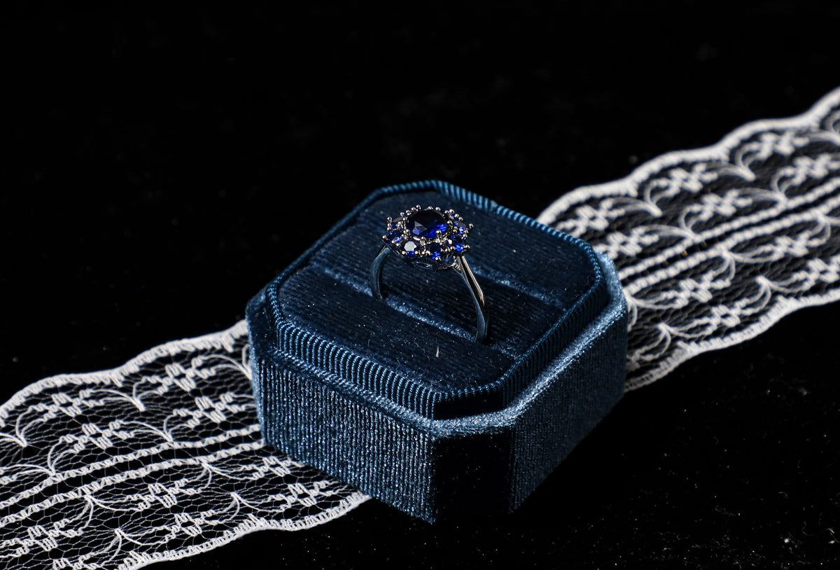 edoa Royal Sunflower Sapphire Ring