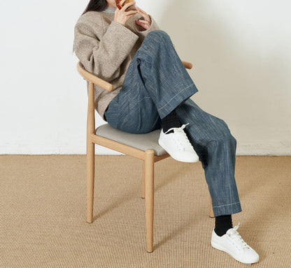 edoa Boiled Wool Minimalist Pullover Top