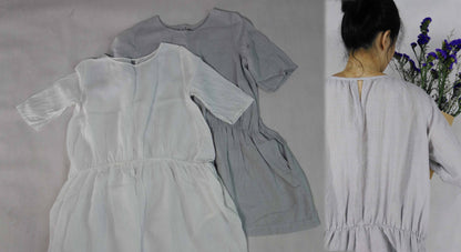 edoa Light Gray Tunic Swing Dress 