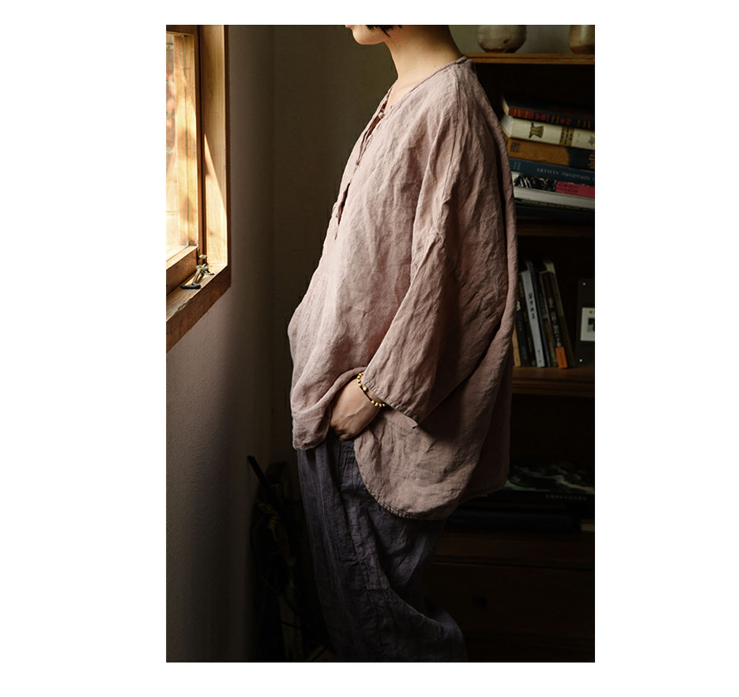 edoa Oversized Loose Linen Tunic