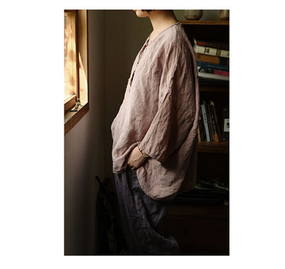 edoa Oversized Loose Linen Tunic
