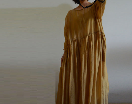 edoa Oversized Silk Cotton Blend Gauze Dress