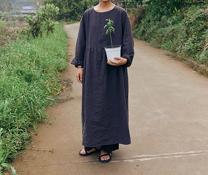 edoa Washed Linen Garden Dress