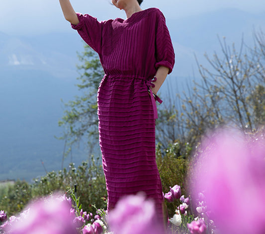 edoa Hand-pintucked Linen Dress