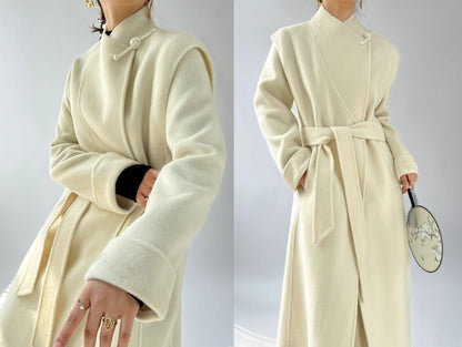 edoa Premium Double Faced Wool Chinese Coat
