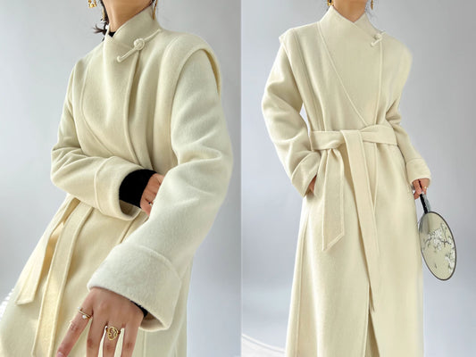 edoa Premium Double Faced Wool Chinese Coat