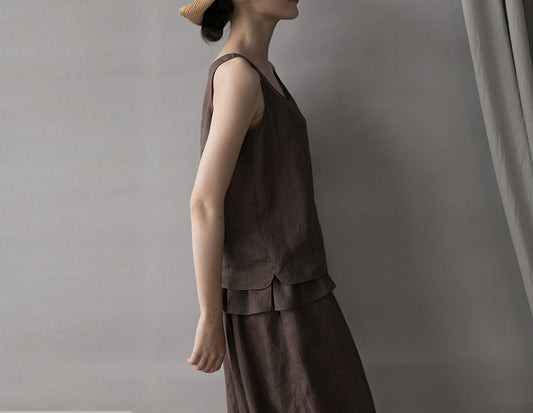 edoa Thin Ramie Tank Top