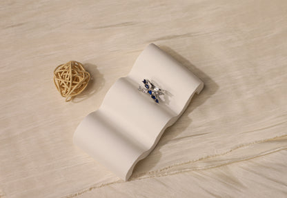 edoa Modernist Duo Water Wave Ring