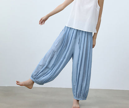 edoa Cotton Silk blend Yoga Lantern Pants