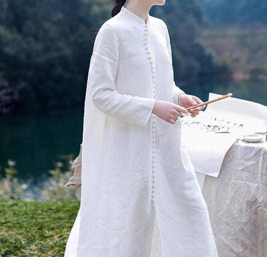 edoa Linen Modern A-line Cheongsam