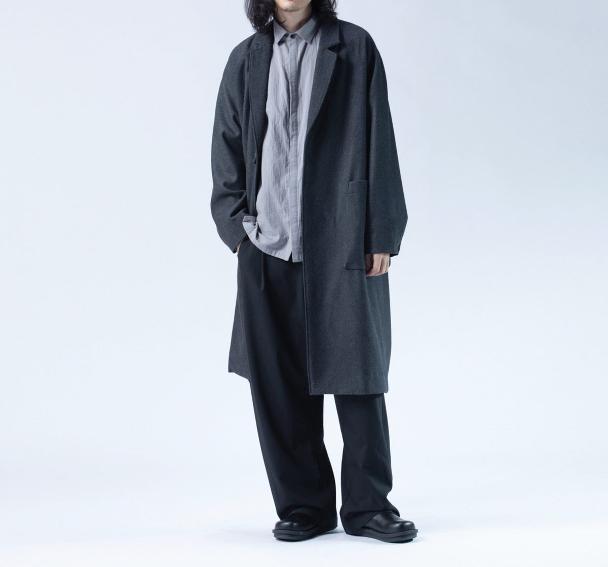 edoa Men's Casual Oversized Wool Coat