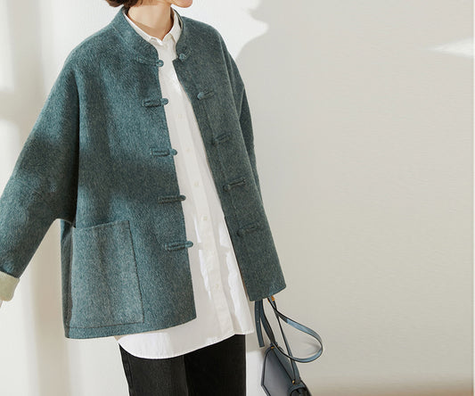 edoa Oversized Double-faced Wool Tang Suit