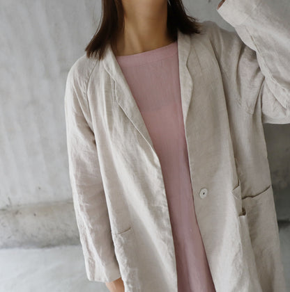 edoa French Linen Duster Coat