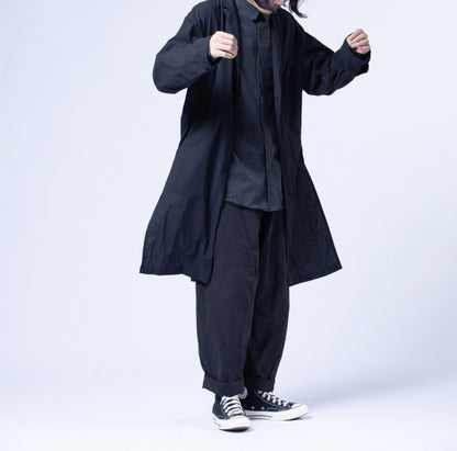 edoa Loose Men's Lightweight Stretched Cotton Minimalism Coat