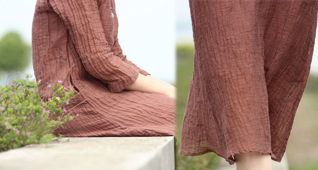 edoa Textured Linen A-line Tunic