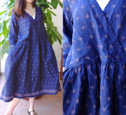 edoa Printed Linen Smock Dress 