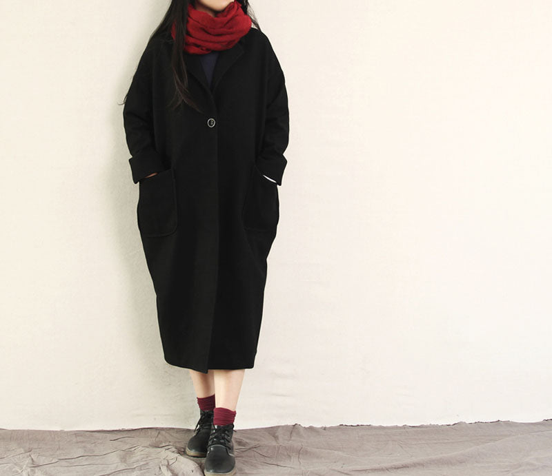 edoa Oversized Wool Coccon Coat