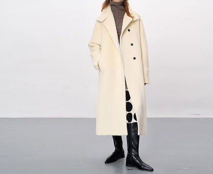 edoa Suri Alpaca Funnel Neck Cocoon Coat 