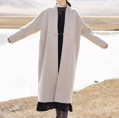 edoa Minimalist Modern Chinese Double Face Wool Coat