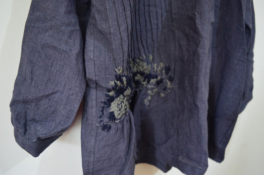 edoa Pinktucked Linen Tunic Top