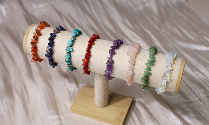 edoa Raw Crystal Healing Stone Chip Bracelet