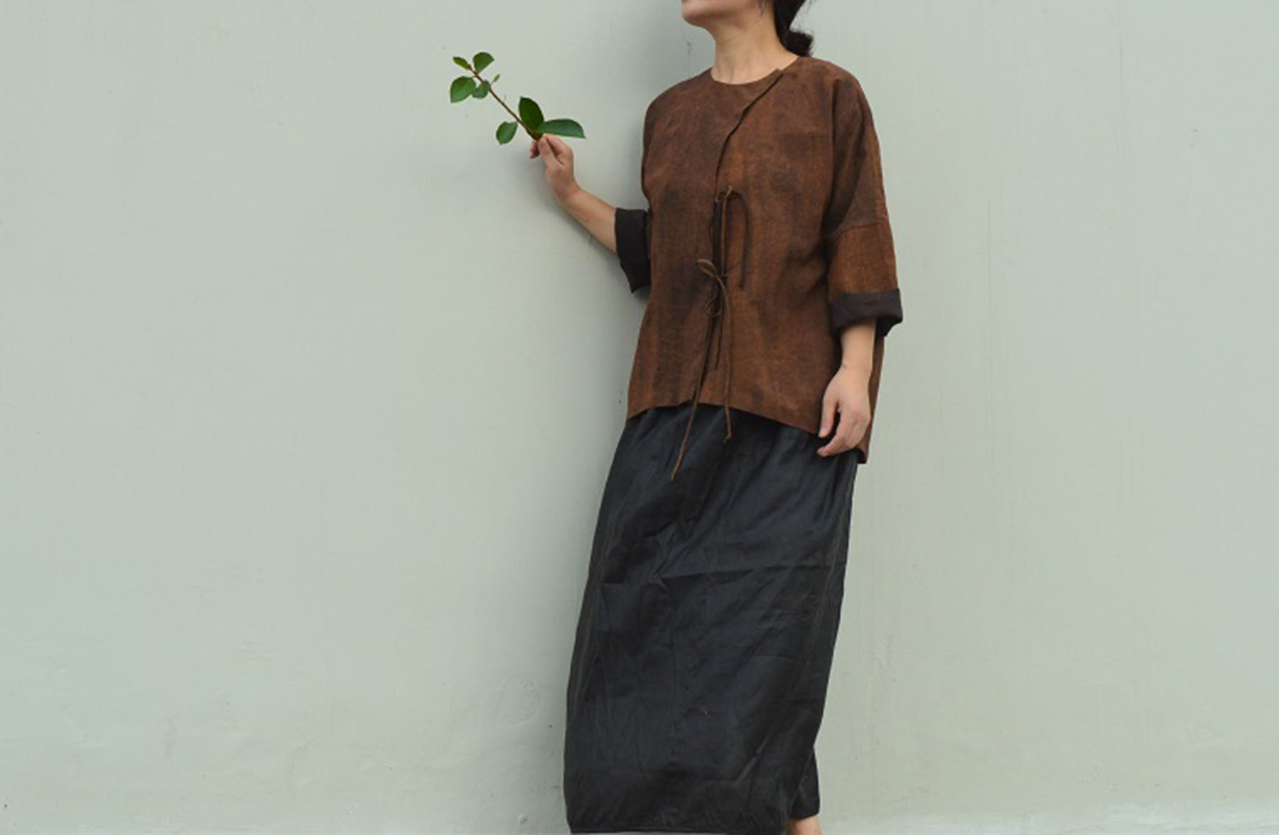 edoa Cracked Mud Silk Summer Jacket