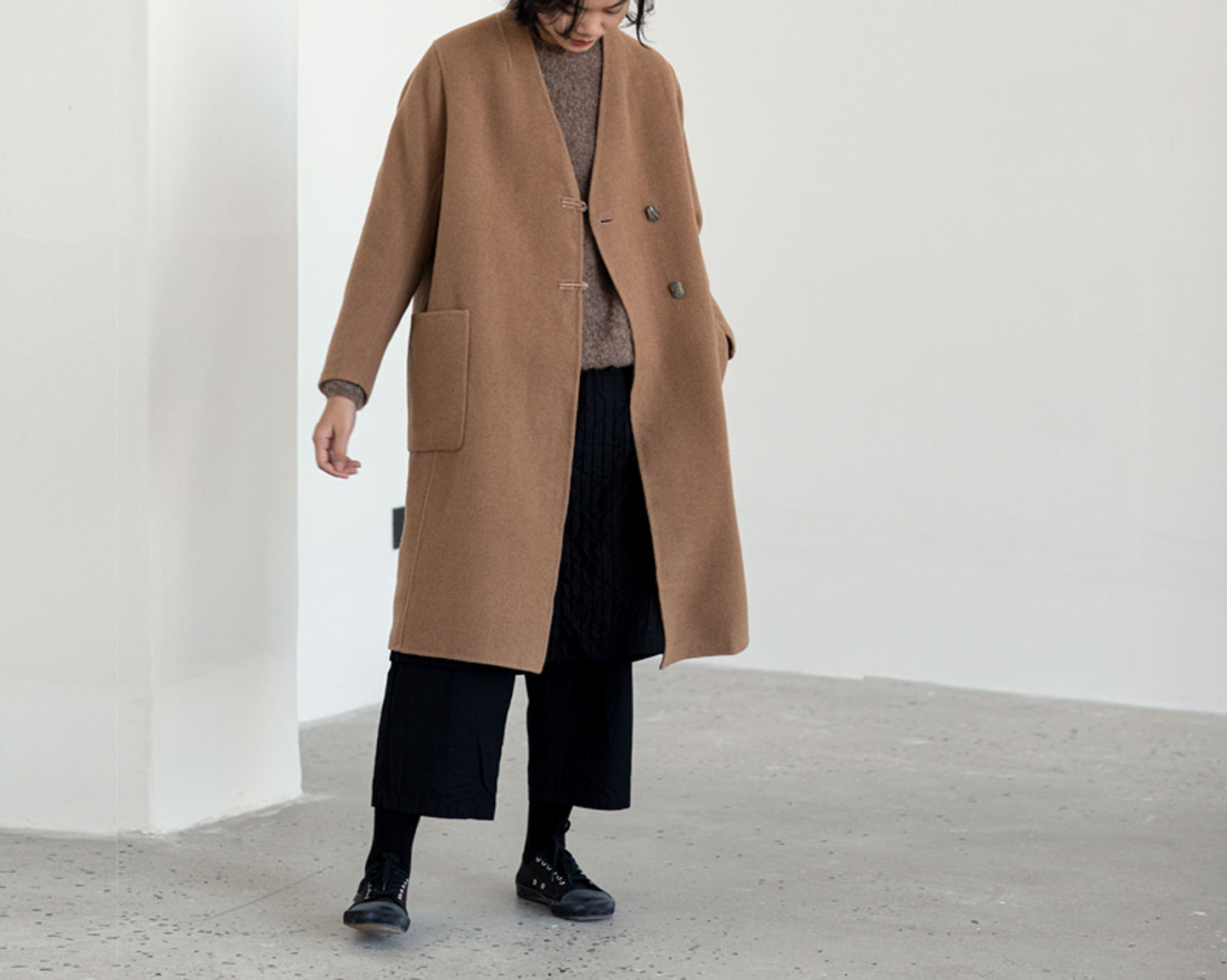 edoa Double Faced Wool Coat 
