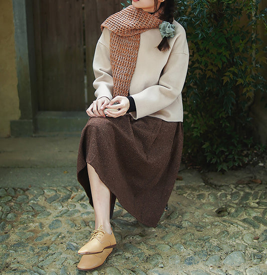 edoa Double Faced Wool Chinese Jacket