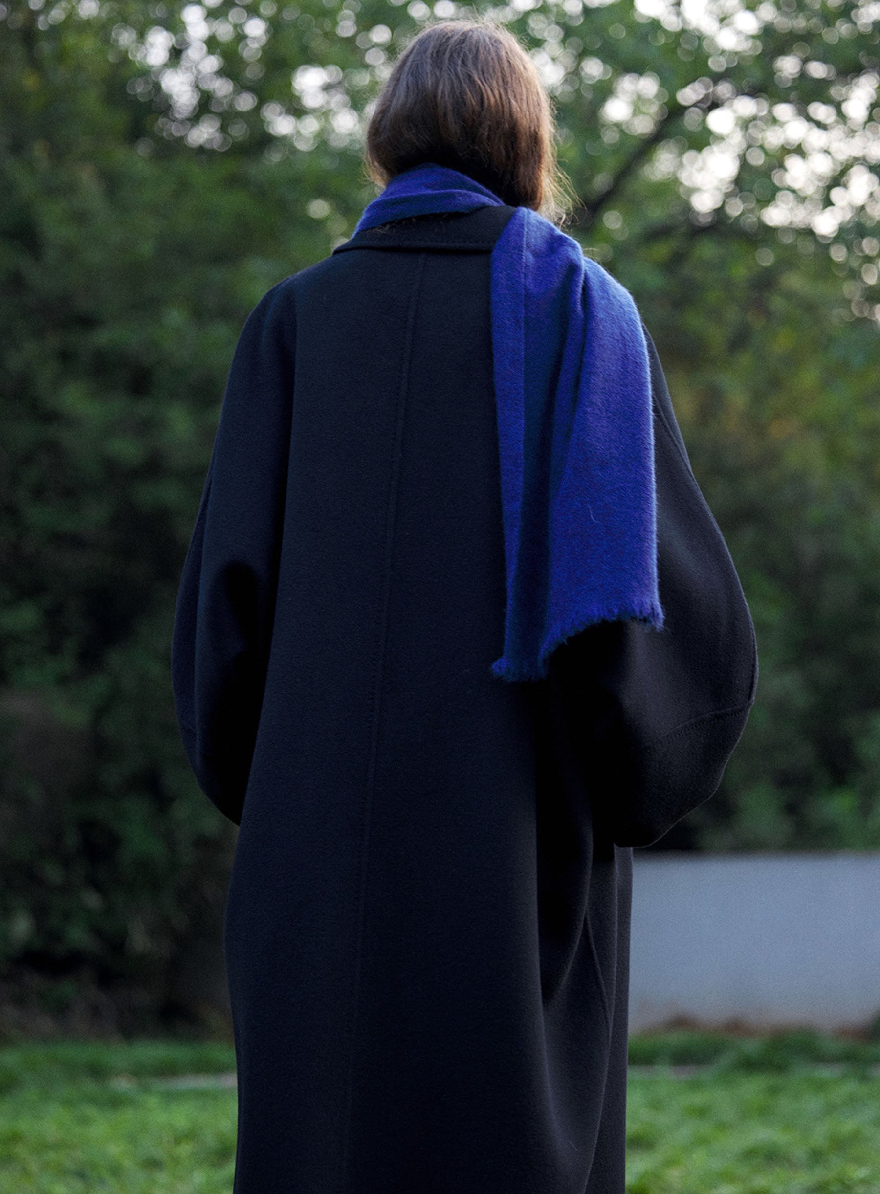 edoa Minimalist Double Faced Wool Oversized Coat 