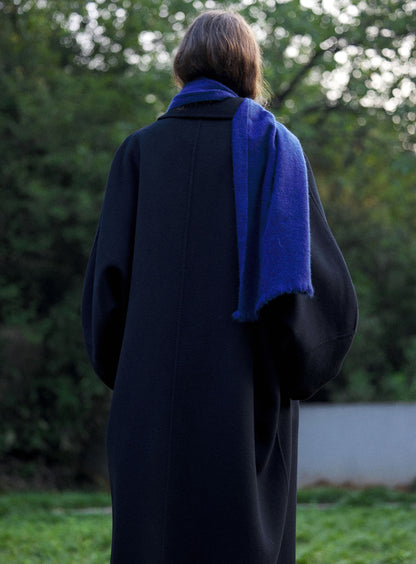 edoa Minimalist Double Faced Wool Oversized Coat 