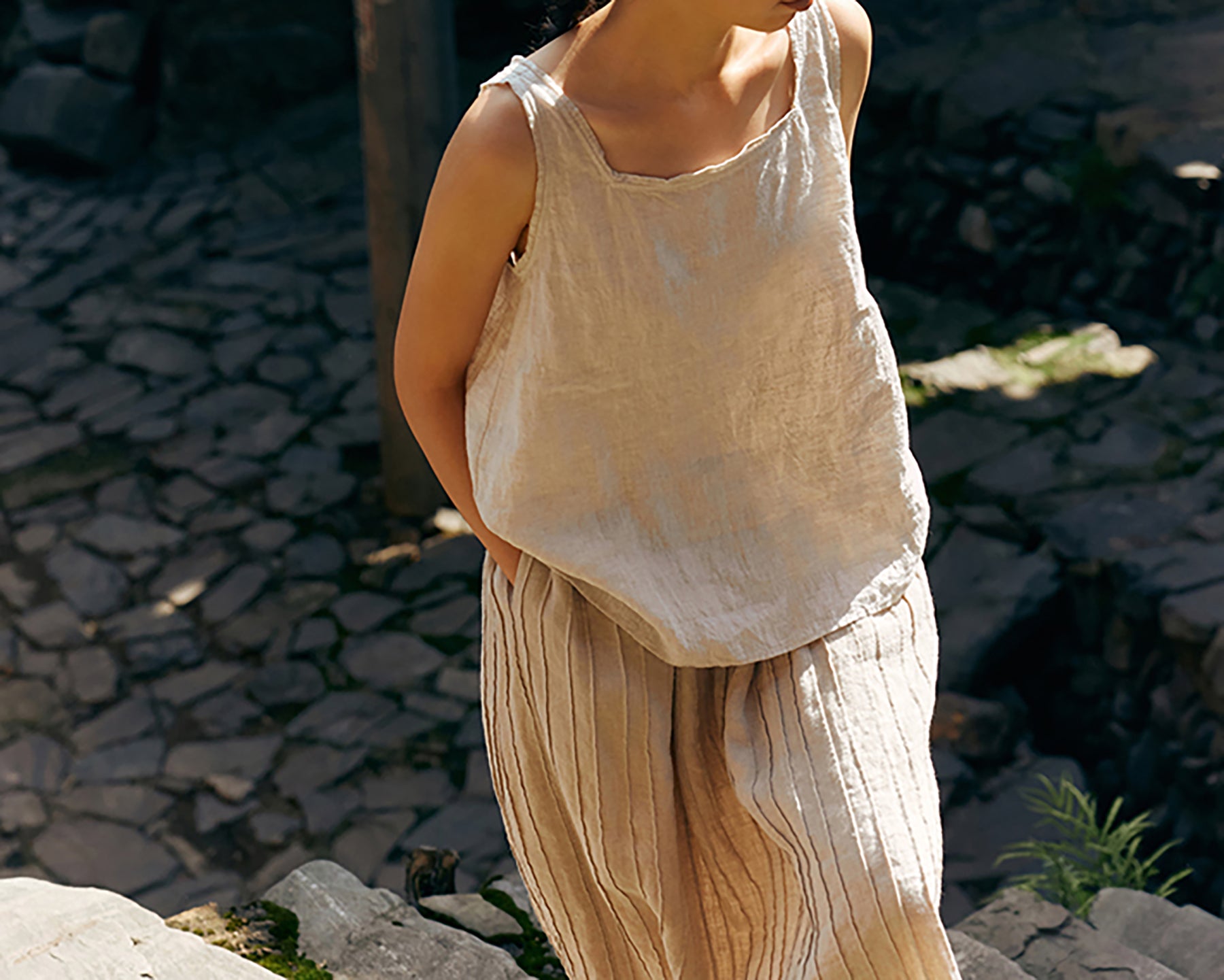 edoa Flax Linen Sleeveless Top 