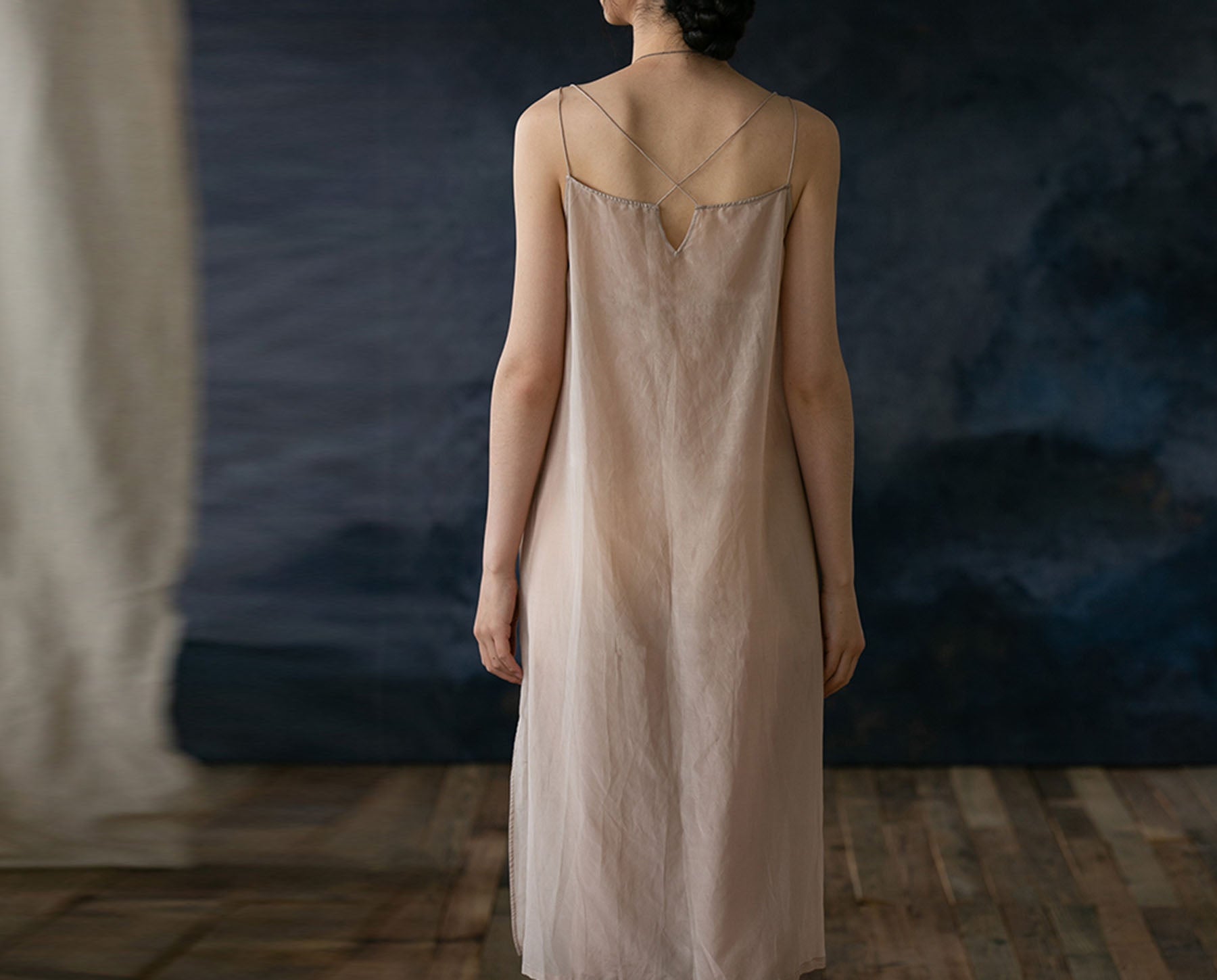 edoa Silk Cotton Blend Slip Dress