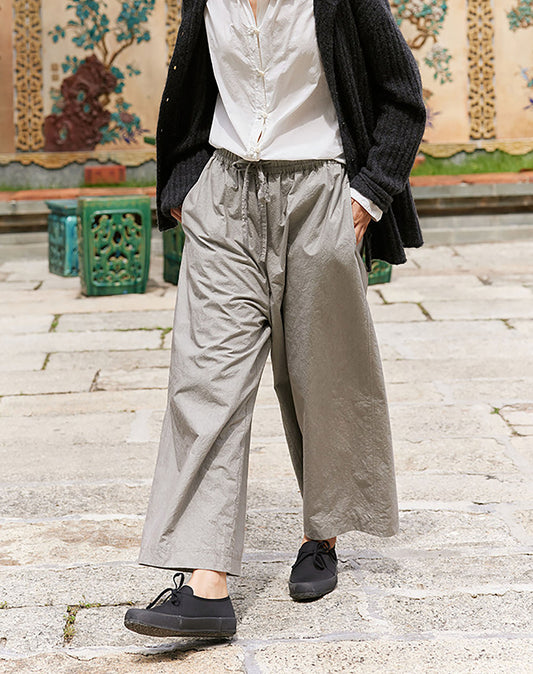 edoa High Density Japanese Cotton Wide Leg Pants