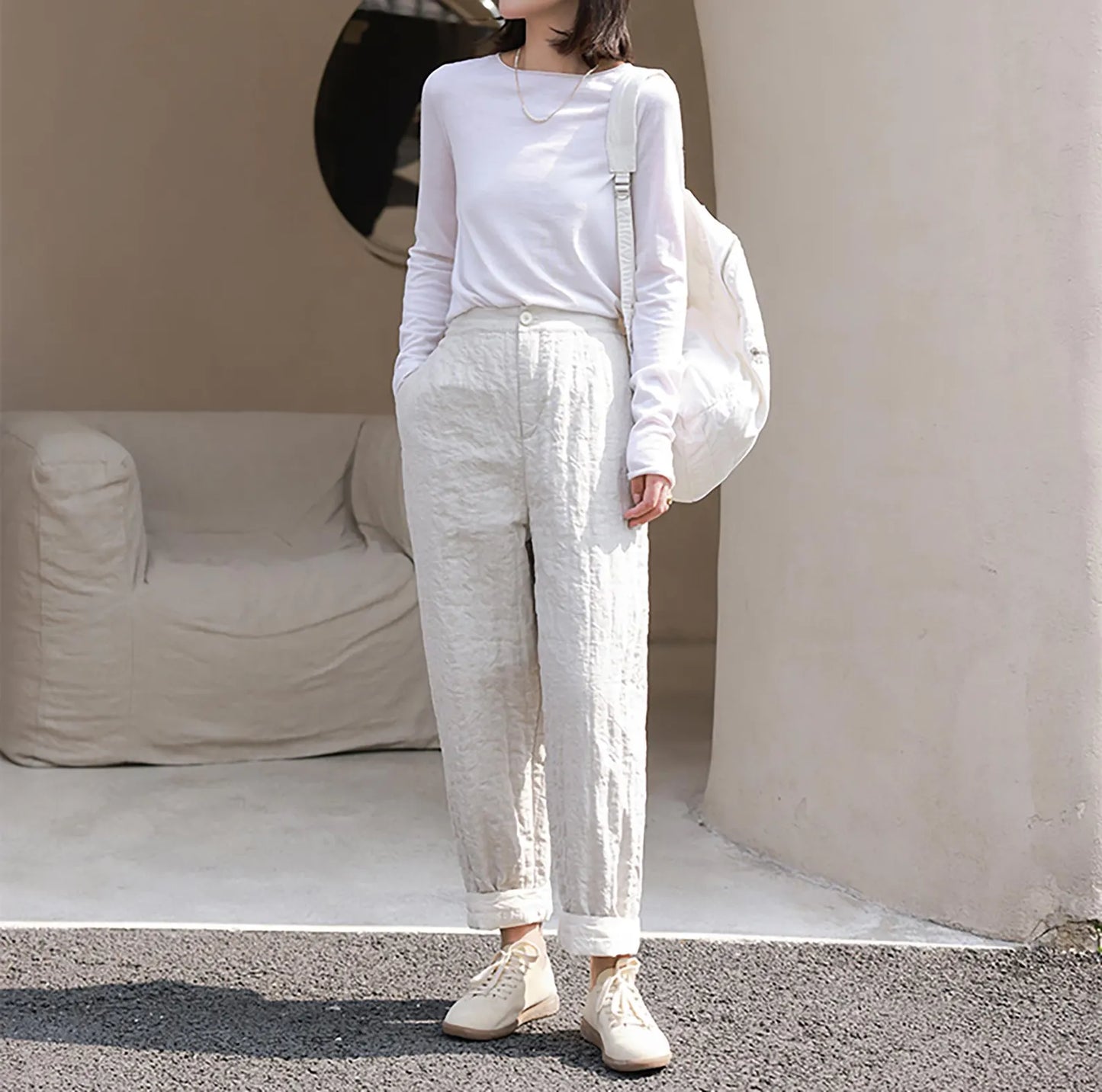 edoa Flax Linen Down Pants